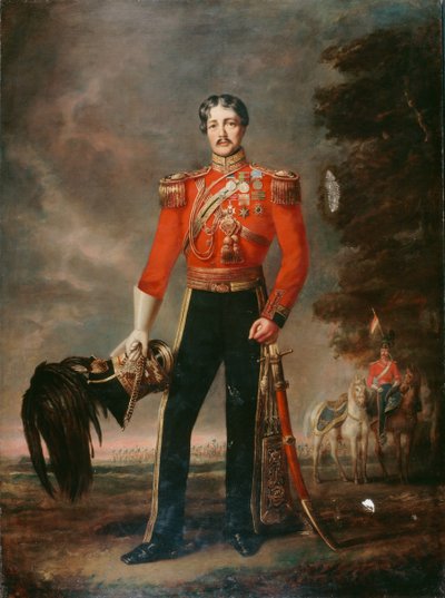 Teniente Coronel George James Mouat MacDowell, 16º Regimiento de Dragones Ligeros, c.1848 de Edwin Longsden Long
